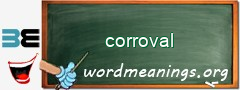WordMeaning blackboard for corroval